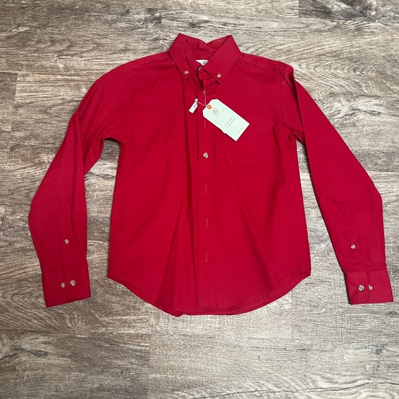 Class Club Other - Boys 10/12 Class Club Red Long Sleeve Button Up Dress Shirt NWT
